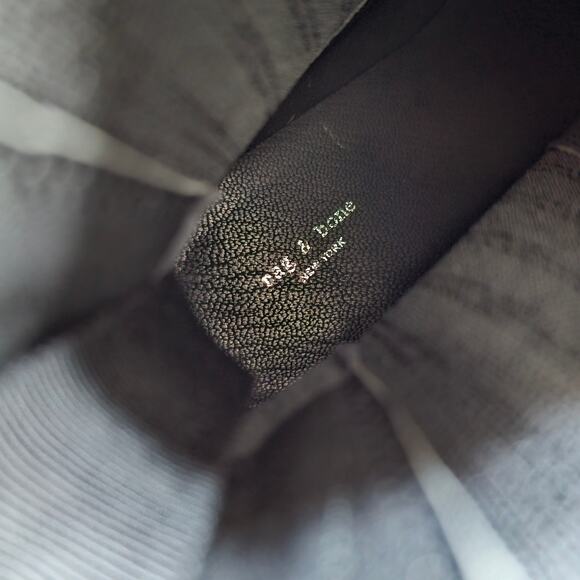 Rag & Bone Rover Leather Short Boot Size 36.5 US 6.5 Black Ankle Bootie - Picture 5 of 6